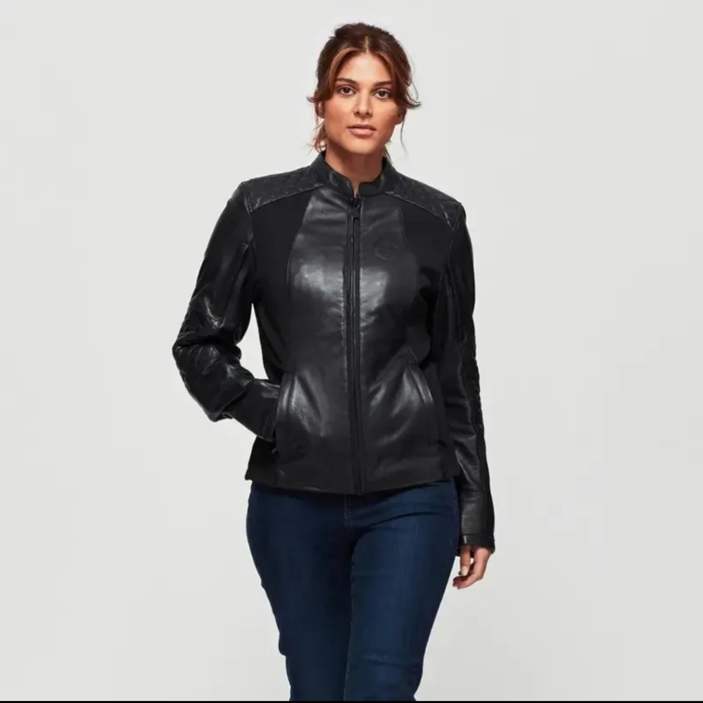 Indian Motorcycle Women's Drew Leather Jacket, Black | 2861699 MEDIUM M. NWT